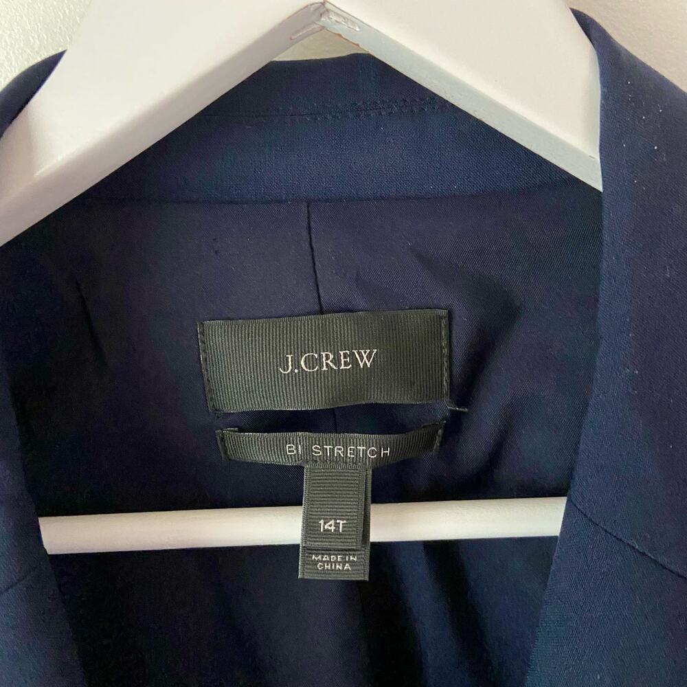 J. Crew Tollegno 1900 Wool Jacket NAVY 14T - Picture 5 of 9